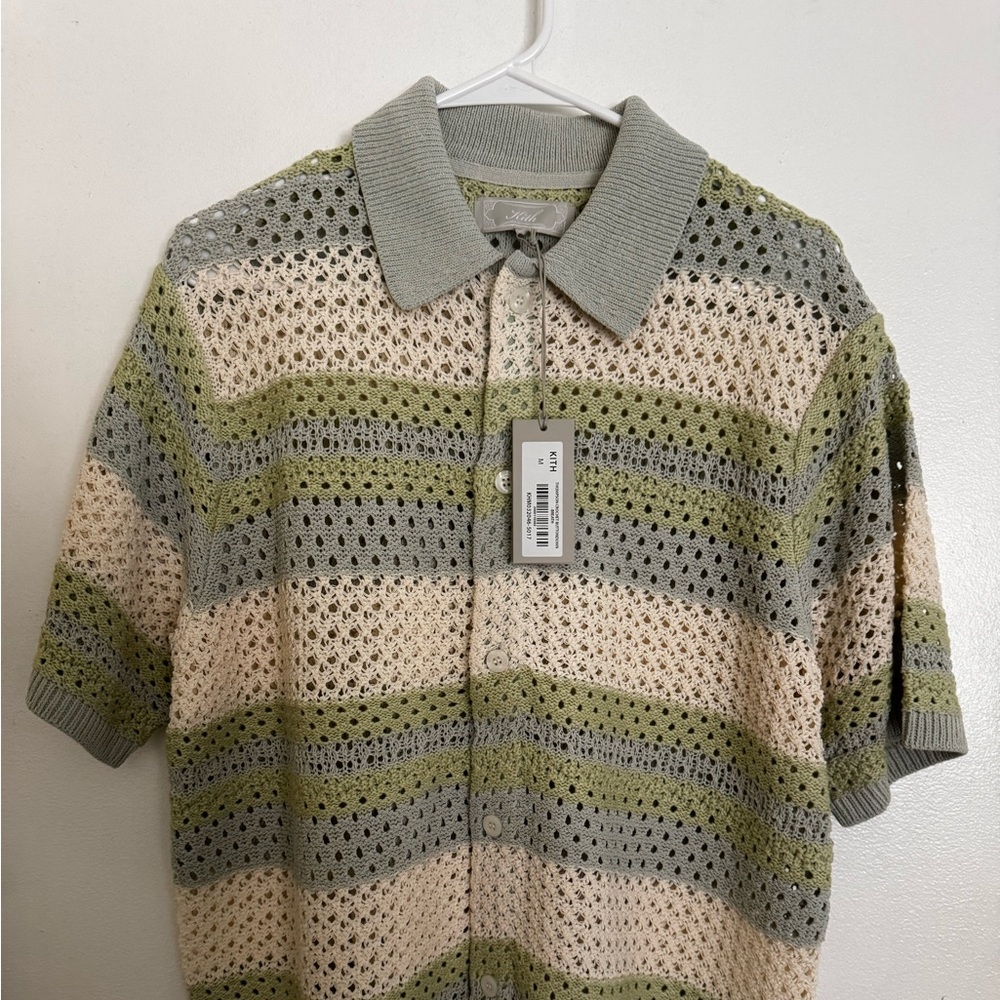 Kith Thompson Crochet Button Down Shirt - Breathe